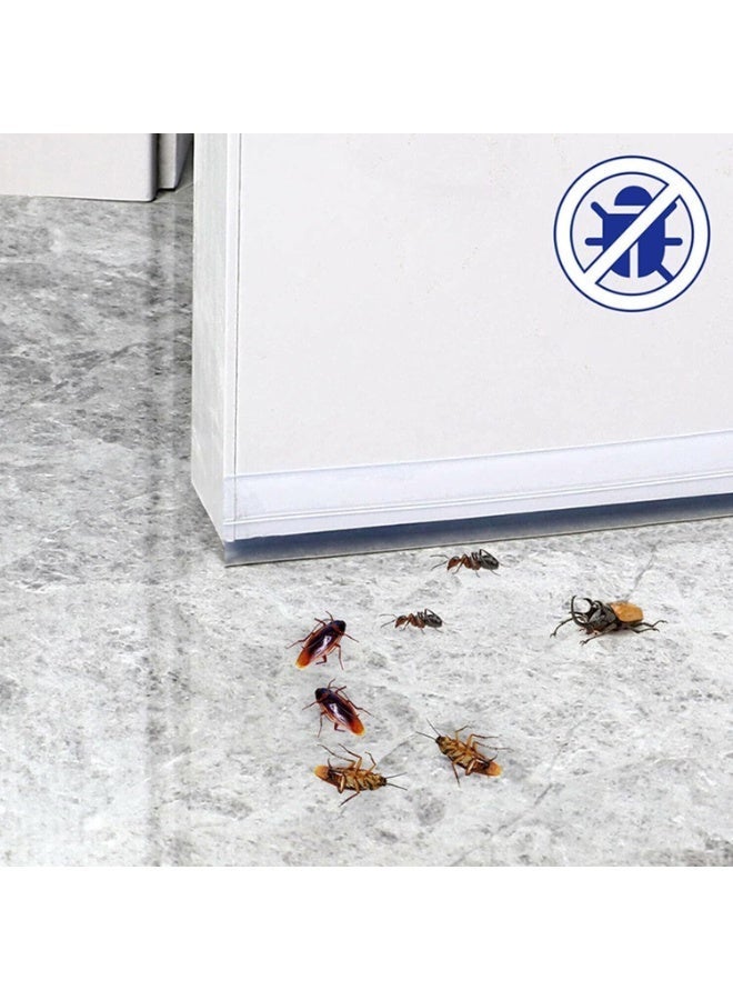 ChicAbode 2 Pcs Silicone Seal Strip, Transparent Weather Stripping, for Door, Window, Cupboards and Wardrobes, Waterproof, Windproof, Dust Proof, Soundproof, Insect Proof, 5 m Long (Width 3.5cm) - Image 5